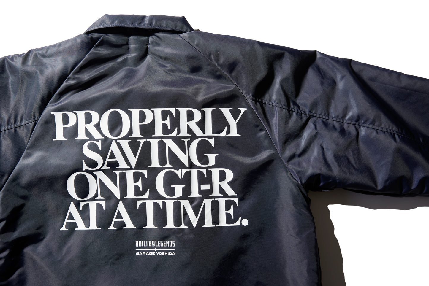 Built By Legends x Garage Yoshida Slogan Coach Jacket w/Boa Lining