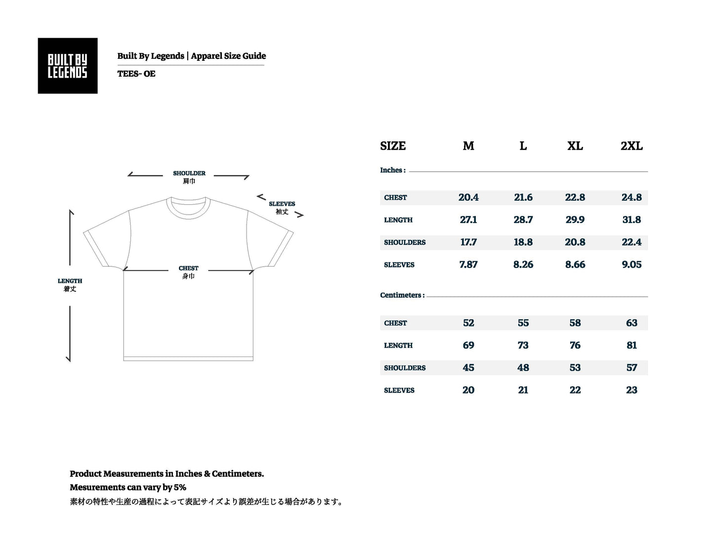 Built By Legends Navy Crew Tee